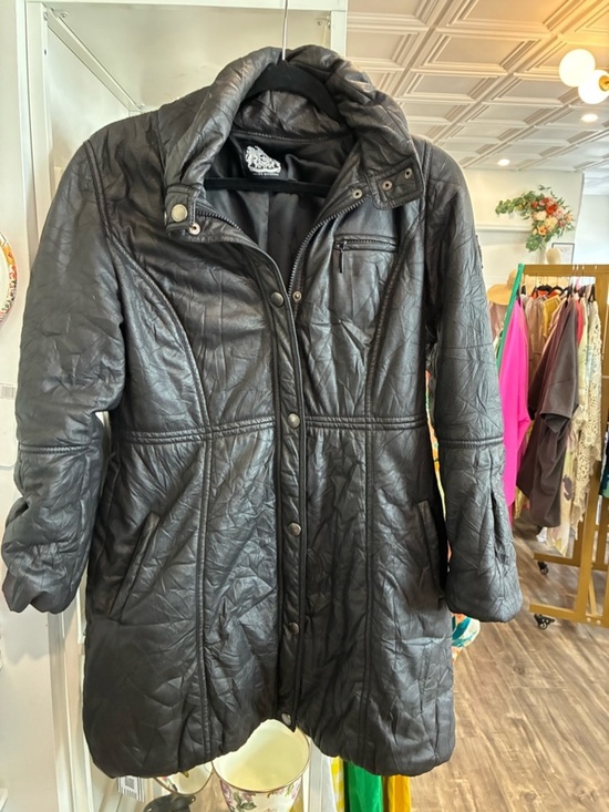 javier simora Jackets & Blazers - Javier Simora Women’s Black Quilted Coat - Earrings Stylish Warm Outerwear